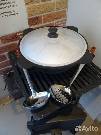 Узбекский чугунный казан Наманган 6л с крышкой