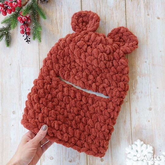 Шапка балаклава теплая