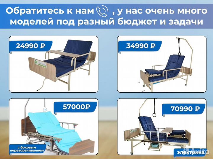 Медицинская кровать для лежачих больных