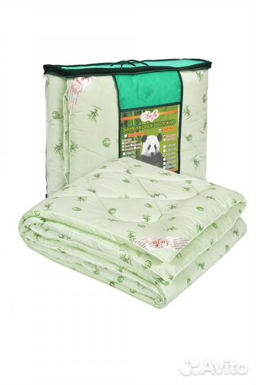 Одеяло стёганое Бамбук Евро-мини в поплине