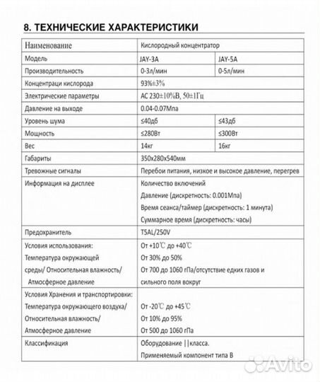 Кислородный концентратор jay 5a