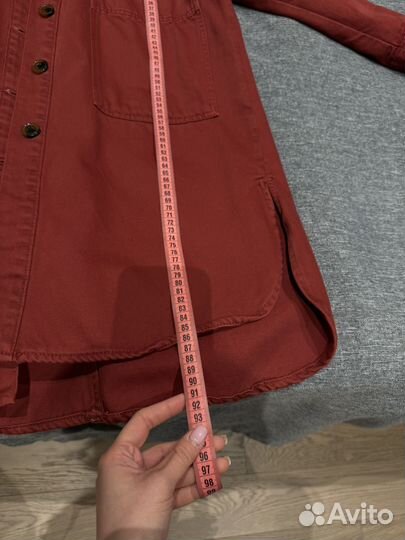 Джинсовая крутка рубашка удлиненная