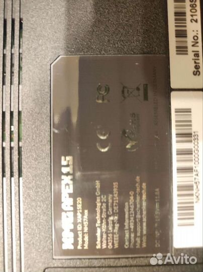 Игровой ноутбук XMG apex15, 3950x, 64gb, 2070 8gb