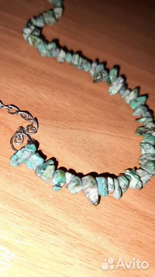 Браслет и бусы из природной бирюзы. Винтаж