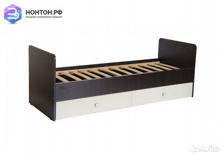 Кровать детская Фея 1100 венге / бежевый