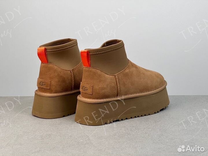 Ботинки песочные classic mini dipper chestnut UGG