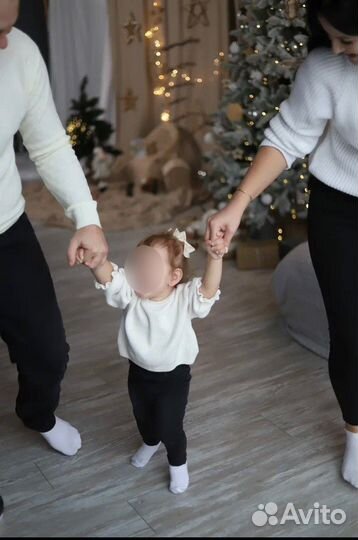 Свитер и джинсы на девочку 80-86