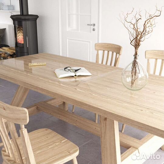 Скатерть гибкое стекло на стол круги, овалы