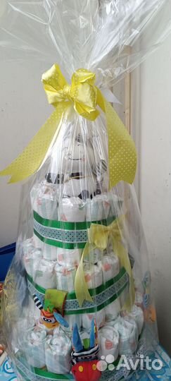 Торт из памперсов подгузников