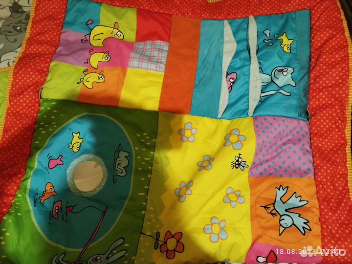 Большой пакет детских вещей + коврик