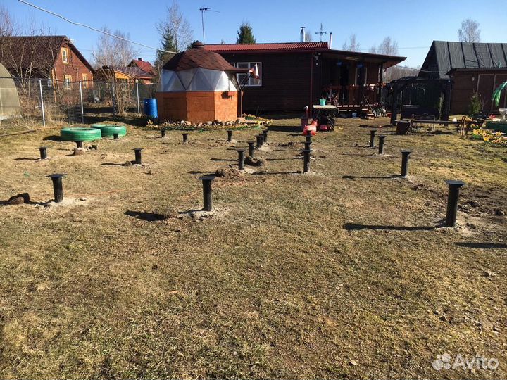 Винтовые сваи с монтажом