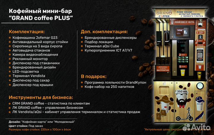 Кофейня самообслуживания grand coffee плюс