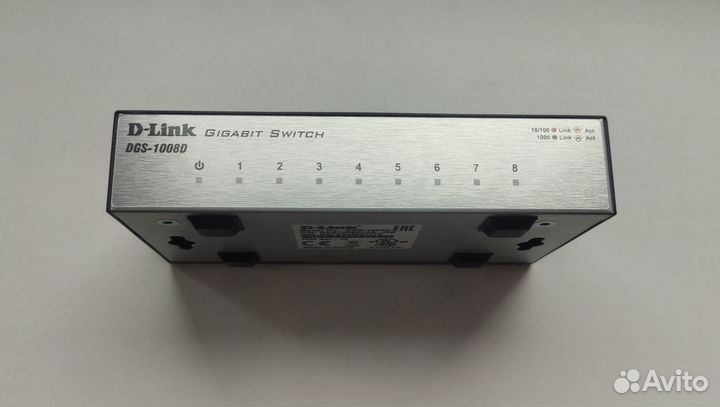 Коммутатор (свитч) D-Link DGS-1008D, гигабитный