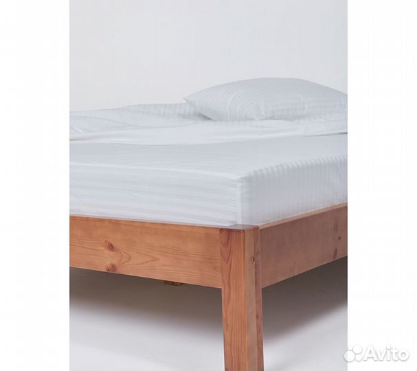 Простыня GoodNight Pure Страйп-сатин 160*200*35, б