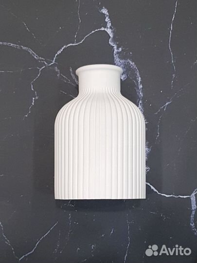 Ваза декоративная гипсовая для сухоцветов