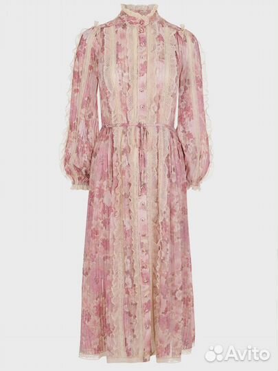 Платье из вискозы с принтом Zimmermann