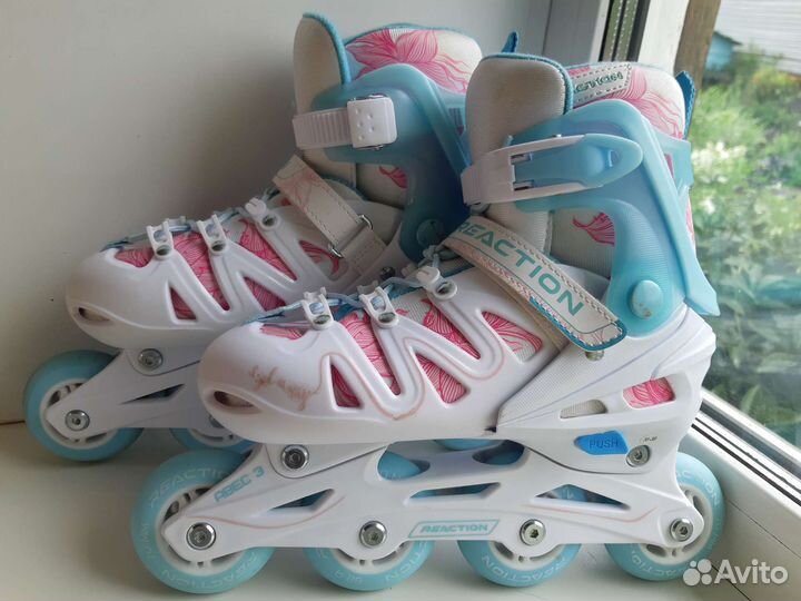 Детские ролики 36-39 размер + шлем и защита