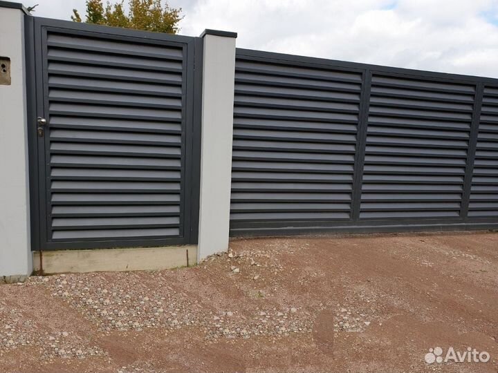 Ворота распашные из сэндвич сборка до 3 дн