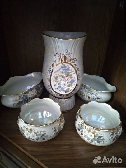 Ваза кисловодский фарфор ручная работа