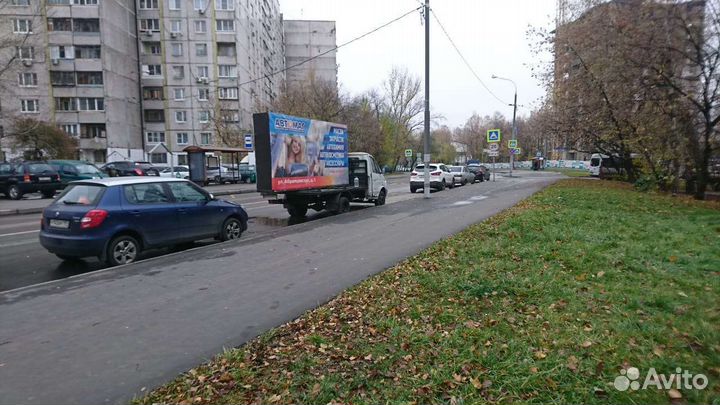 Размещение Рекламы на газелях - щит 2х4 метра