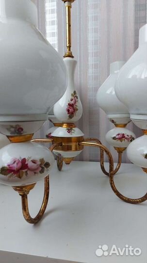 Люстра керамика/латунь Польша