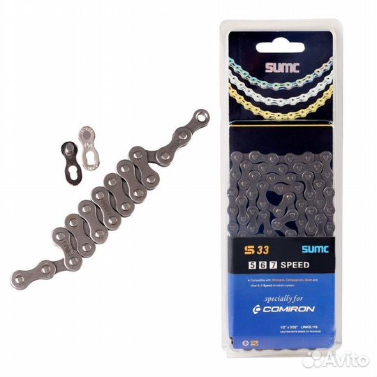 Цепь sumc S33GY, 6/7/8 скоростей, 116 звеньев, зам