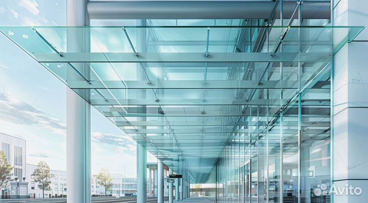 Стеклянные козырек от производителя