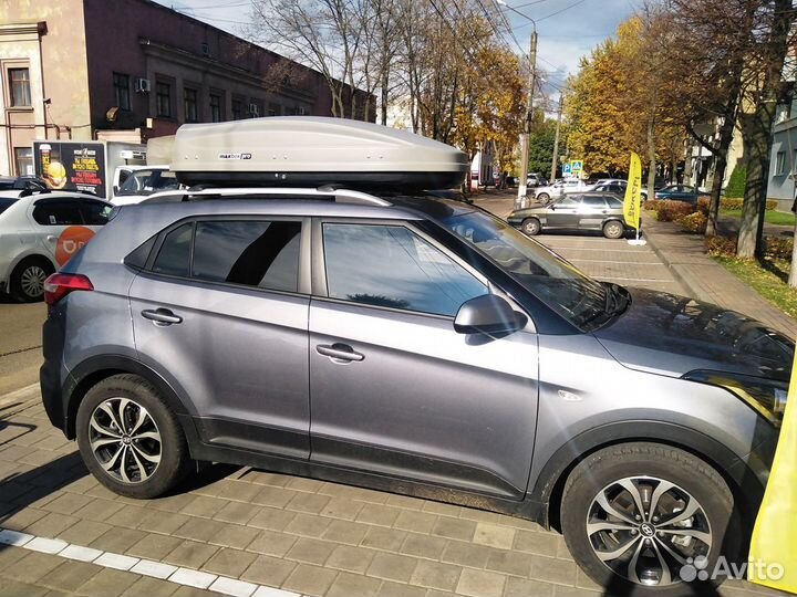 Автобокс MaxBox PRO 460 серый мат на Hyundai Creta