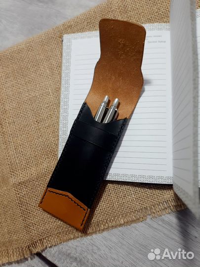 Пенал, Чехол, Футляр из натуральной кожи для ручек