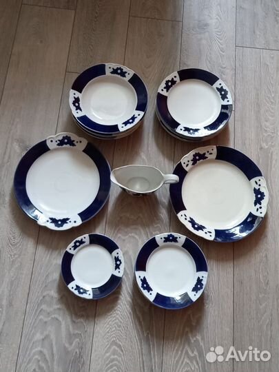 Столовый набор кобальт