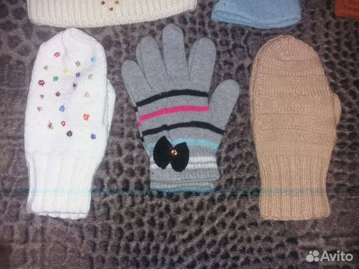 Варежки, шапка, перчатки