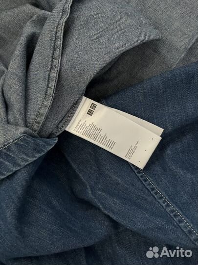 Uniqlo новое джинсовое платье рубашка S 42 44