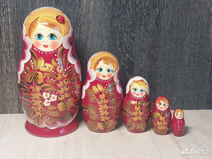 Матрёшки-сувениры 5 в 1. Цена за два набора