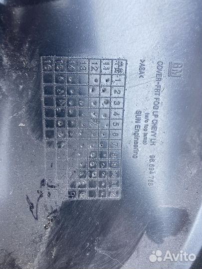 Левая заглушка птф chevrolet aveo t 300