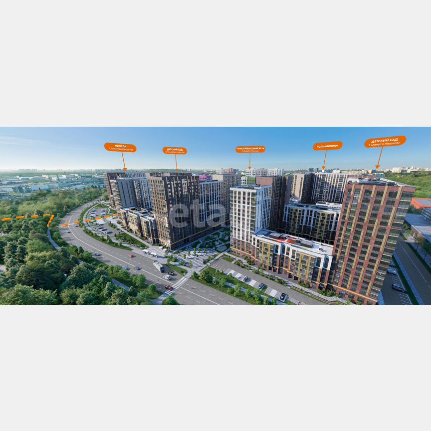 1-к. квартира, 34,2 м², 7/18 эт.