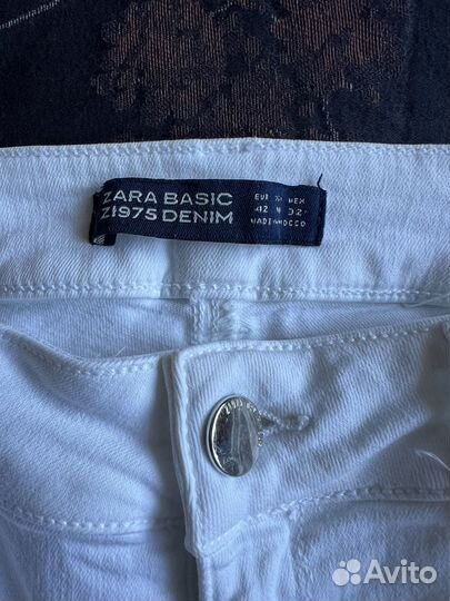 Джинсы zara 32 белые