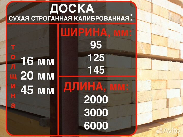 Сухая доска за м2 45 мм 145 мм 3000 мм, ав