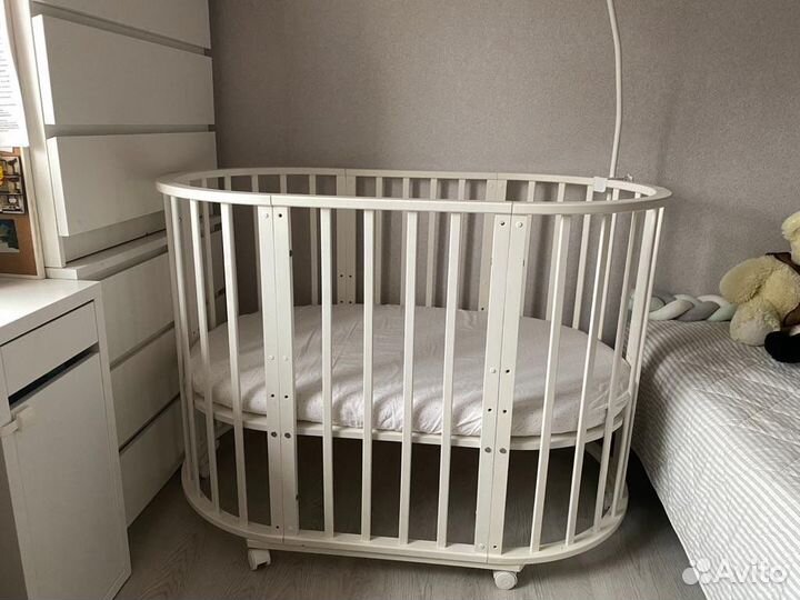 Детская кроватка трансформер круглая