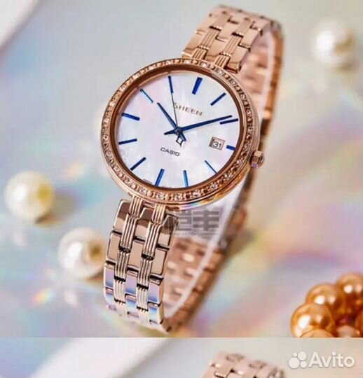 Часы casio swarovski sheen SHE-4052PG-2A