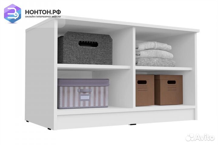 Тумба-антресоль Челси белый глянец