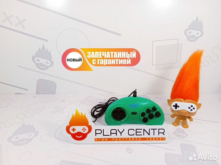 Джойстик Dendy 8-bit 9pin форма Sega (Green)