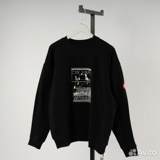 Свитшот cav empt черный оверсайз унисекс cavempt