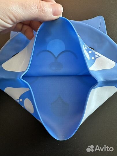 Шапочка для плавания детская с ушками силикон