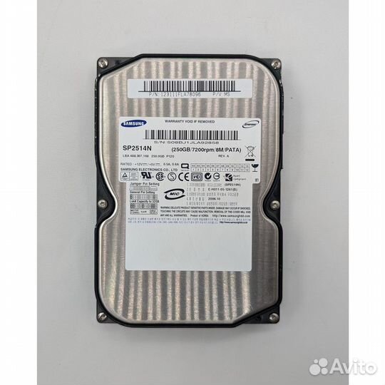Жесткий диск SP2514N, Samsung, 250 Гб, IDE, 3.5