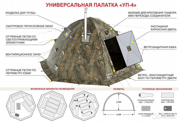 Палатка универсальная уп-4
