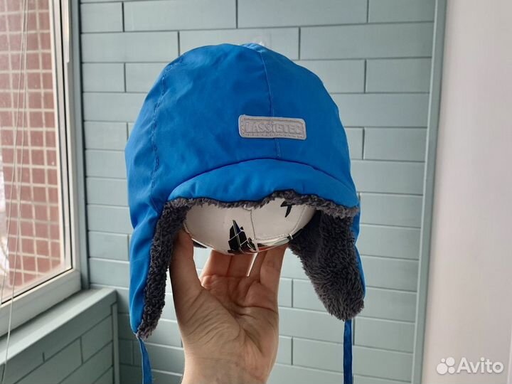 Зимняя детская голубая шапка Lassie, 48р