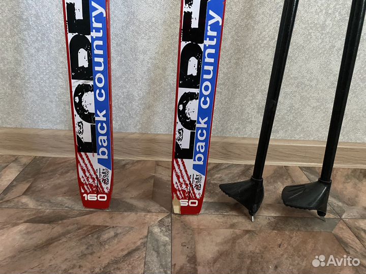 Лыжи детские 160см с палками