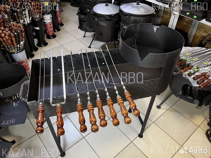 Мангал с подказанником для казана 10 - 12 литров