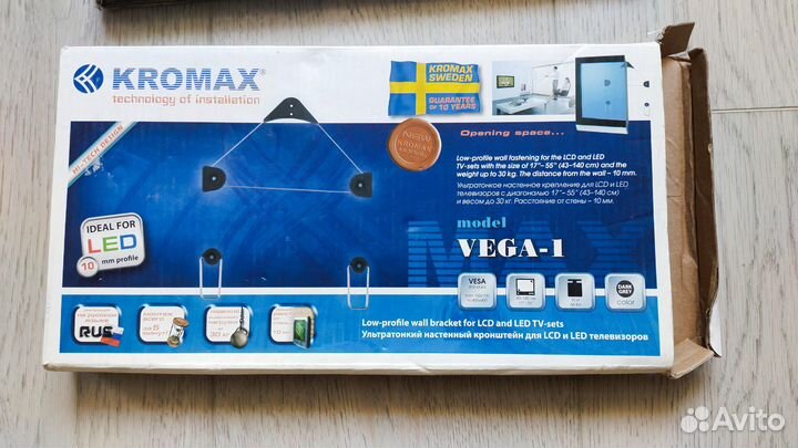 10мм крепёж для телевизора Kromax Vega-1 17-55