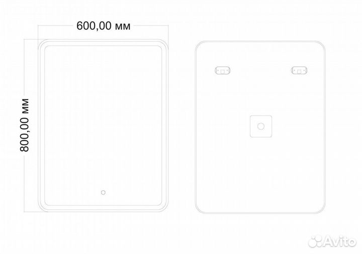 Зеркало с подсветкой ART&MAX vita AM-Vit-600-800